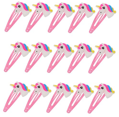 GALPADA 20 Stück Teiliges Einhorn Haarspangen für Mädchen Sichere Haarklammern mit Festem Halt Leichter Haarschmuck für Kleinkinder Bunte Cartoon Designs für Alltag und Besondere Anlässe