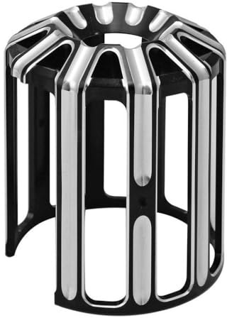 Griglia 'olio della macchina con coperchio del filtro 'olio in alluminio compatibile con le parti automobilistiche del motociclo Sportster 883 1200 Iron XL Touring Tutti i modelli(Black)