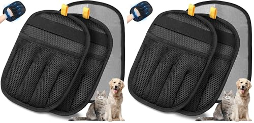 Zivacate Gant Anti Poils Animaux - Gant Poils Animaux Réutilisable Électrostatique, Gant à Cinq Doigts, Gants de Toilettage Double Face Lavables pour Vêtements, Lit, Canapé, Tapis - 2 Pièces