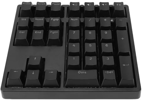Sxhlseller Tastierino Numerico, Tastierino Numerico Meccanico Cablato USB, con Retroilluminazione LED RGB, Tastiera con a 34 Tasti, per Laptop, Computer (BLACK)