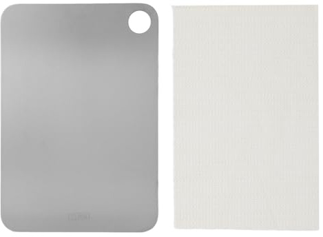 Pure Ti Cutting Board, Kitchen Chopping Board with Anti Slip Mat, Non Porous Odorless Soft Face Chopping Butcher Block for Home and Restaurant, No Microplastics or Wood Chips (360 * 250 * 2.0mm)