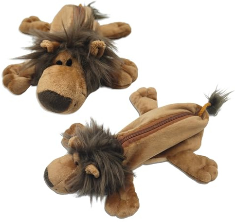 BSITSSS Federmäppchen Lion 3D, Süße Mäppchen Weichem mit Reißverschluss, Kawaii Löwe Plüsch Stiftemäppchen für Schule Büro Schüler Teenager Buntstifte Marker