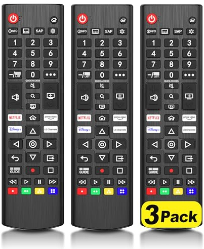 3 Pack for Universal LG Smart TV Remote, AKB75095307 Replacement Remote Control for AKB75375604 AKB74915305 All LG Smart LED LCD UHD HDTV 3D 4K TVs