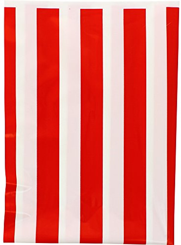 Fixo 72304 - Pack de 25 bolsas disfraz, 56 x 70 cm, color multicolor (blanco/rojo)