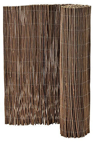 casa.pro Strapazierfähige Weidenmatte 'Hyssna' Sichtschutzmatte Sichtschutz aus Weide Zaun 2 x 5 m