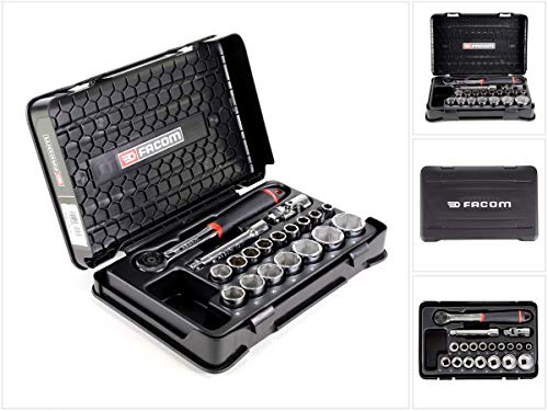 Facom S.161-2P6 Coffret Douil 1/2' 6P Mm S.161B 19Pc