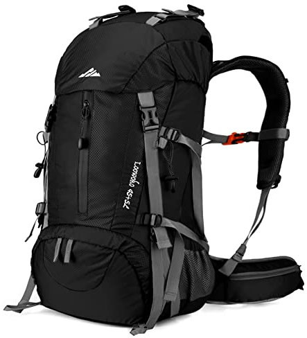 Loowoko Wanderrucksack 50L mit Regenschutz, Camping Rucksack Trekking Tasche für Outdoor, Männer & Frauen