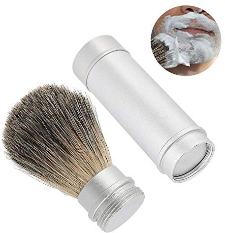 Rasierpinsel Bartwerkzeug Tragbare Bartbürste für Männer Beste Bürsten Haarbürsten Schnurrbart Bürste Pflege Set Bartbürste Rasierpinsel Vegan
