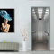 FLFK 3D Aufzug Türtapete selbstklebend Türposter Vinyl Entfernbar Türaufkleber Aufkleber Zuhause Dekor 77x200CM