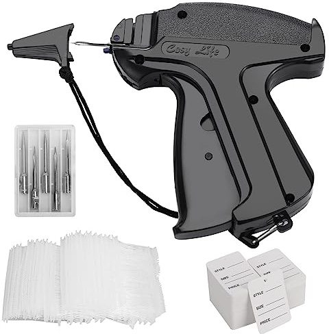 Standard Price Tagging Gun, Clothing Clothes Label Tag Gun with 2000Pcs 2'' Barbs Fasteners Attachment & 6 Needles Family Yard Sale Tagging Gun Set