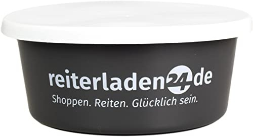 RL24 - Leckerlischale – Grau – 1 Schale á 8l | Müslischale mit Deckel für Pferde – Futterschale zur Aufbewahrung von Leckerli & Pferdefutter – Leckerli-Dose