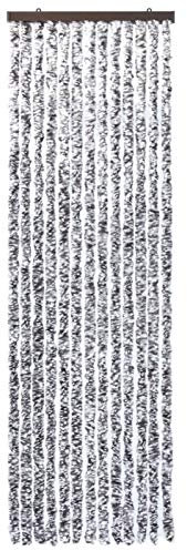 Tidyard Insektenschutz Vorhang Fenster Fliegengitter Insektenschutzrollo Faden Vorhang Deko für Balkontür Braun und Beige 56x200 cm Chenille
