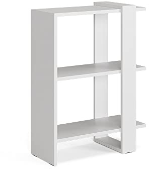 Vicco Raumteiler Basil, Weiß, 51.8 x 70 cm, zur Raumaufteilung oder als offenes Bücherregal nutzbar