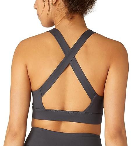 FM London Brassiere Sport Femme, Soutien-Gorge de Sport Sans Couture Shock Absorber pour Fitness et Yoga, Soutien-Gorge de Sport Respirant à Impact Élevé, Anthracite, XL