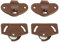 cyclingcolors 2x Garniture complète pour porte coulissante monture et guide en plastique roulette rail fourniture coulisse, marron foncé (Marron)