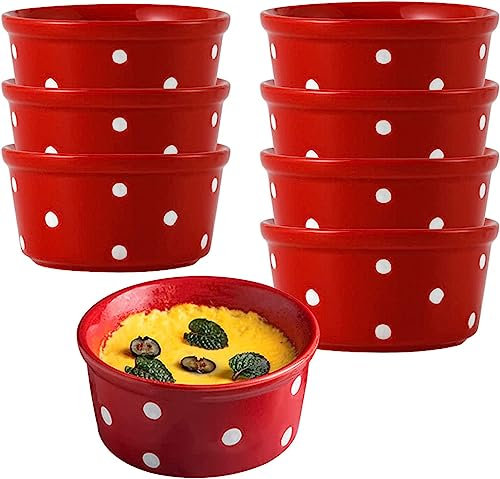 Tazón de sopa, Tazón de arroz, Tazón de desayuno, Juego de ramequines, 230 ml, Ramekins de Creme Brulee, Plato de soufflé Platos a prueba de horno, Ramekins de soufflé, Ramekins for freidora de aire-r