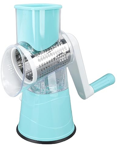 4 in 1 Rotary Cheese Grater Tabletop Drum Grater Manual Vegetable Cutter with Handle Labor Saving