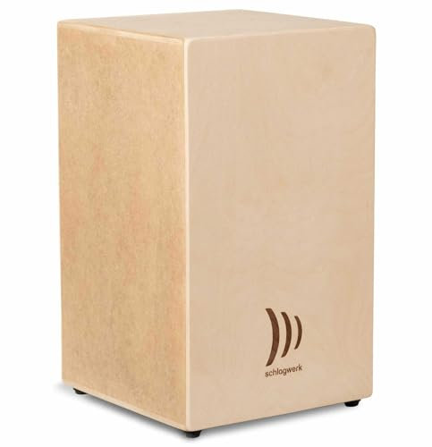 Schlagwerk CBA20S Cajon Large Bausatz - helles Holz, Birke - 50 x 30 x 30 cm - mit 2x 20 Snare Spiralen, Komplett inkl Spanngute und Leim - Cajon selbst bauen - Made in Germany