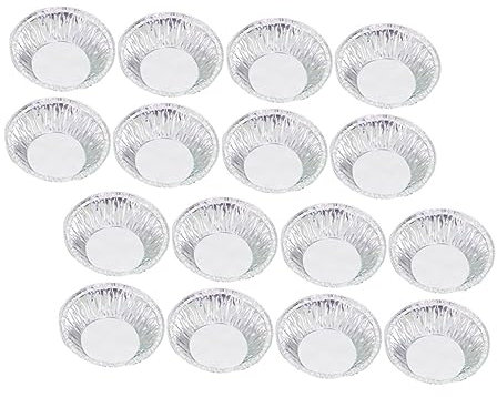 PRETYZOOM 300st Eierkuchenboden Eierkuchenform Aus Aluminium Mini-muffinbleche Förmchen Aus Aluminiumfolie Kuchenform Aus Metall Antihaft Mini Pappbecher Eierkuchenbecher Einweg Alufolie