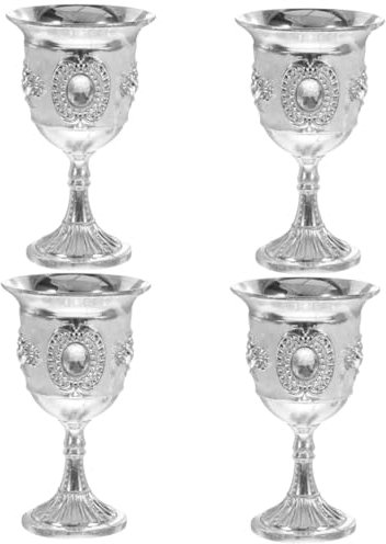 Cabilock 4 Piezas Copa vino decoración del hogar vaso whisky tazas baratas whisky glass vasos vidrio vasos whisky porta vino vasos bebida Metal copa coctel Rusia Decorar, 58AH1505KFU