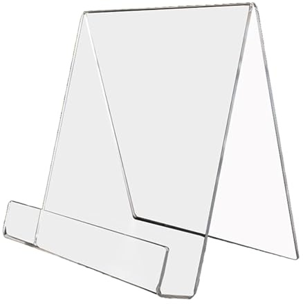 MagiDeal Présentoir de Livre de Recettes, Support de Livre de Cuisine, Support de Livre Transparent, Support de Livre en Acrylique pour la Lecture de brochures, A4