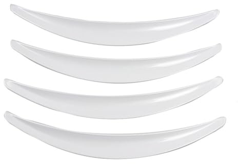 Slakerbe 4 Parafango auto 29 cm, per parafango invisibile, in ABS, paraspruzzi per auto, colore bianco