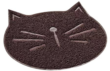 YARNOW 1stück Katzenstreu Matte Katzenkopf-form Rutschfeste Unterlage Leicht Zu Reinigen Für Futter Und Wassernäpfe Haustierbedarf Für Katzen Und Kleine Haustiere