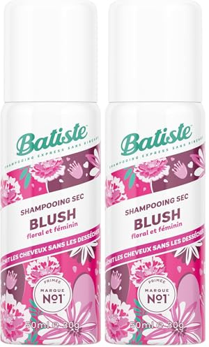 Batiste Shampooing Sec Blush Format Voyage - Rafraîchit Durablement les Cheveux et Apporte du Volume - Parfum Floral - 50ml