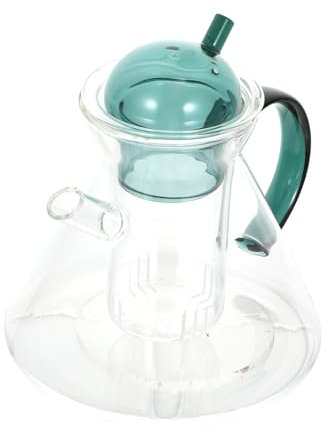 PHENOFICE Glasteekanne Mit Blumenmuster Transparenter Glasbehälter Praktische Für Tee Und Kaffee