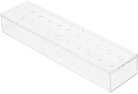 Contenitore per fiori da tavolo - Vaso per fiori in acrilico, espositore per fiori decorativo trasparente | Vaso da fiori rettangolare per la casa con 18 fori per la casa