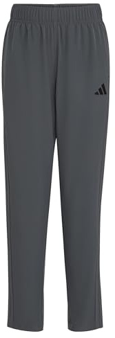 adidas Boys' Woven 3-Stripe Stretch Pant, Grey Six, Small (8)