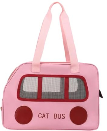 Baoblaze Katzenträger -Tasche Haustier Reise Packtasche weiche Multi -Use -Welpen -Trägertasche tragbare Handtasche für kleine Tier im Freien kleine Hund, Rosa