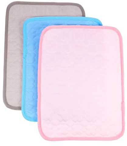 BESPORTBLE 3Pcs Small Pet Cooling Mat: Washable Pet Urine Pad for Guinea Pig Hamster Rabbit Small Animals Assorted Color