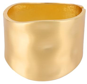 Mikovivi Bracciale Rigido Dorato Chunky per Donna, Gioiello Polsino Largo Regalo Bracciale Polso Audace Accessorio Moda per Matrimoni Uso Quotidiano Eventi Eleganti Serate Romantiche