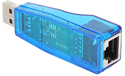KIMISS Adaptador WiFi USB para Portátil/Escritorio - 10/100Mbps Tarjeta de Red USB, Adaptador Ethernet de Plugs y Play, OS X, y