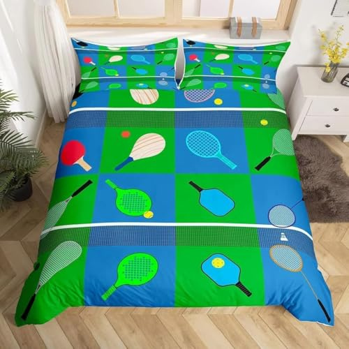 Housse de Couette 200x200 Jeux de Ballon Parures de Lit 3D Imprimée Douce Literie Set Jeux de Ballon Tendance Microfibre Housses de Couettes 2 Personnes avec 2 x Taie d'oreiller 65x65 cm e.7568