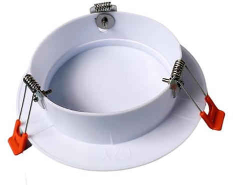 Plaque de Recouvrement de Trou de Plafond, Garniture de Luminaire Encastré, Accessoires de Rénovation Domiciliaire, Garniture de Trou de Plafonnier Panne avec Système de Clip, Trou de 125 à 155 Mm