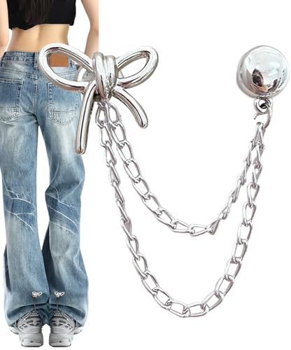 Magnetic Clothing Clips for Women, Strong Magnet Pant Cuff Clips with Chain, Shortening Clothespin Clothing Accessories for Hat Headscarf Scarf Trouser Pants Dress Daily Commuting