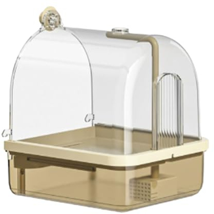 Generico da Automatica per Uccelli - da con Gabbia da 20 cm, Supporto a Prova di masticazione, Doppia modalità Doccia | per Uccelli al Coperto per voliera, Allevamento, Spettacolo