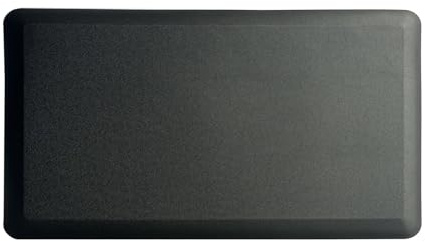 Bedside Fall Mat for Elderly 3/4-inch Thick Fall Prevention Pad with Beveled Edge, Impact-Absorbing Foam Mat, Reduce Risk for Handicap, Senior, Anti-Fatigue Floor Mat (Black,80*50CM/31.4*20IN)