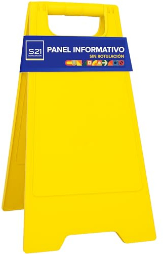 S21 Señalización Cartello da pavimento senza testo | Segnale di sicurezza pieghevole giallo per interni ed esterni - leggero e resistente