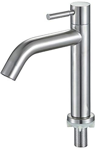 ZXC Edelstahl Standventil, Kaltwasser Armatur, Einhebel Wasserhahn für das Waschbecken