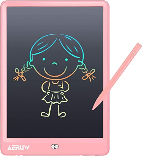 Tableta de Escritura LCD Colores 10 Pulgadas,Pizarra Digital Talla Grande,Pizarra Electrónica para Dibujar Tableta Gráfica Adecuada el Hogar Juguete para Niños/Niñas 3 a 12Años Navidad Regalos -Rosa