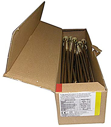 KLIMAS Holzschrauben Torx - Tellerkopfschrauben TX Gelb - Flachkopfschrauben Holz - Schrauben Set für Dachkonstruktion - 10x380 mm - 25 Stück