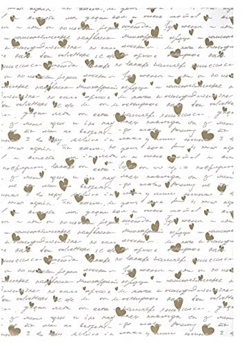 ARKRAFT Geschenkpapier 3 Blatt Format 90 x 65 cm FSC Produkt Verpackung ohne Plastik für valentinstag, hochzeit (18-8995)