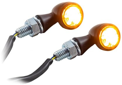 ZIEGER Universal Motorrad LED-Blinker Bullet mit Rück- und Bremsbeleuchtung getönt M8 E-geprüft