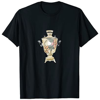 Samovar, bouilloire à thé, buveur de thé, thé amour, thé russe T-Shirt