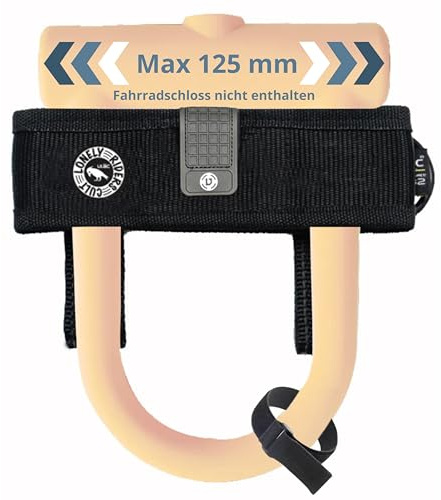 ULAC - Supporto Antifurto U D Regolabile Larghezza Massima 125mm | Compatibile Con Bici Alta Durabilità Leggero 55g | Materiale Nylon Resistente Montaggio Facile Telaio Manubrio Universale