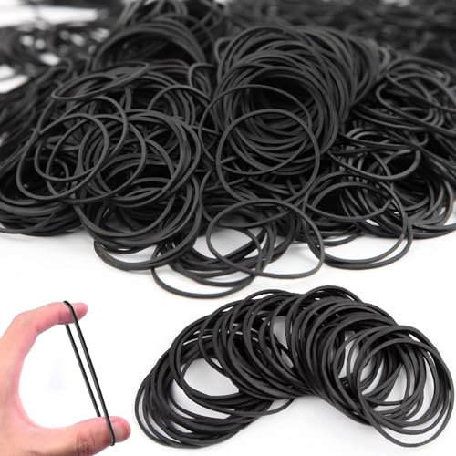 500 pezzi Elastici Nero in Gomma Piccoli Elastici ufficio Allungabili Per Scuola Casa Forniture Per Ufficio Industriali Artigianato FAI DA TE 38 * 1.4 Dimensioni