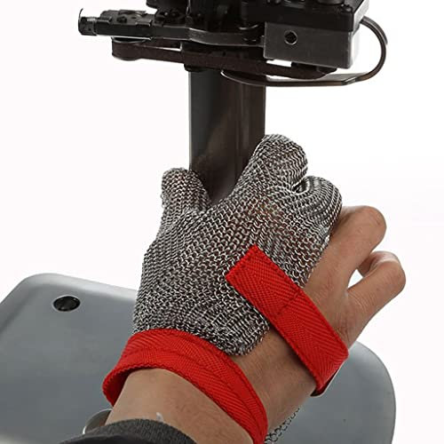 BCPPO Anti Cutting Gloves Stainless steel cut resistant gloves, 3 finger protective safety work glovesfor chef butcher tailor carpenter (Size : A pack of one/XS)